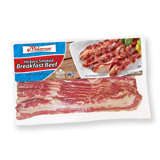 Midamar - Halal/Zabiha Hickory Smoked Breakfast Beef Bacon